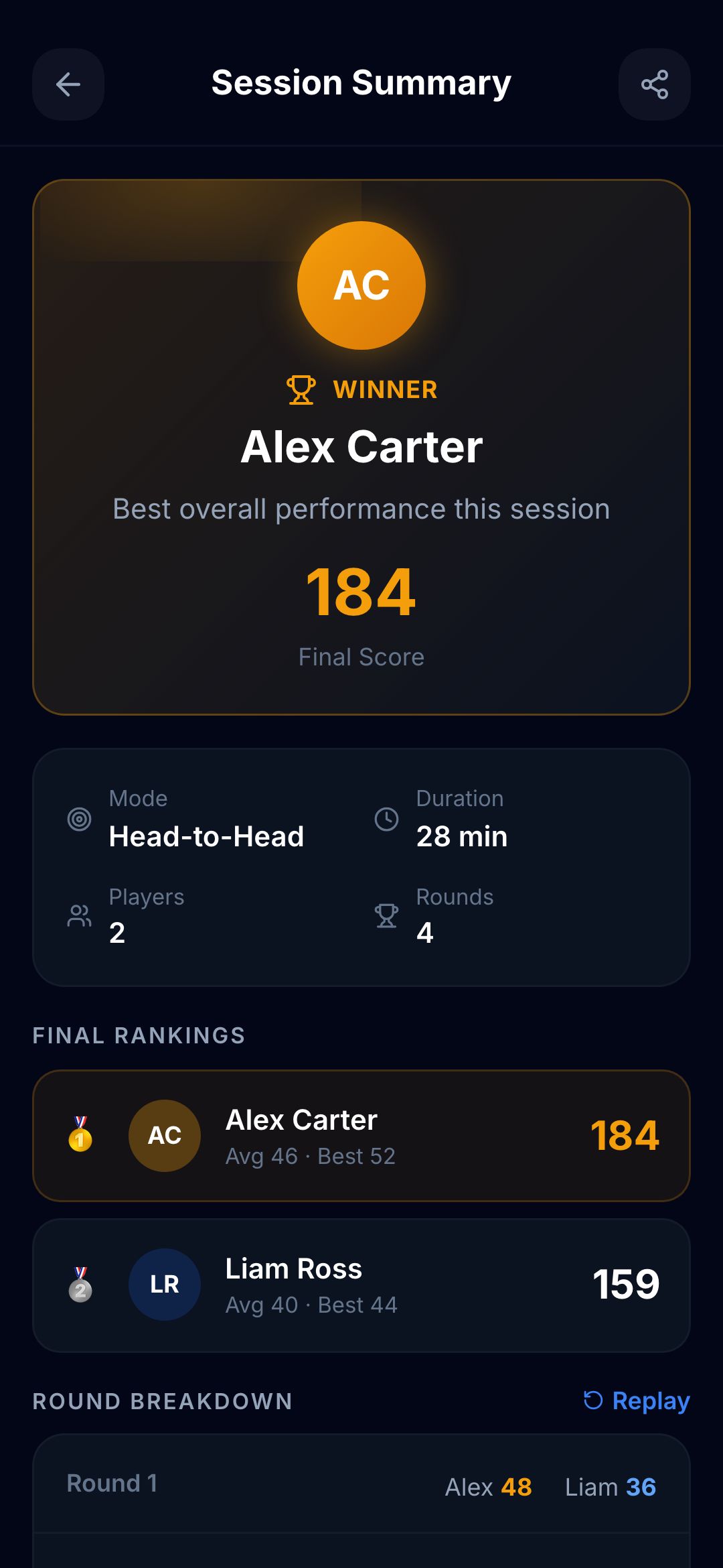 1w Dart Match screenshot 5